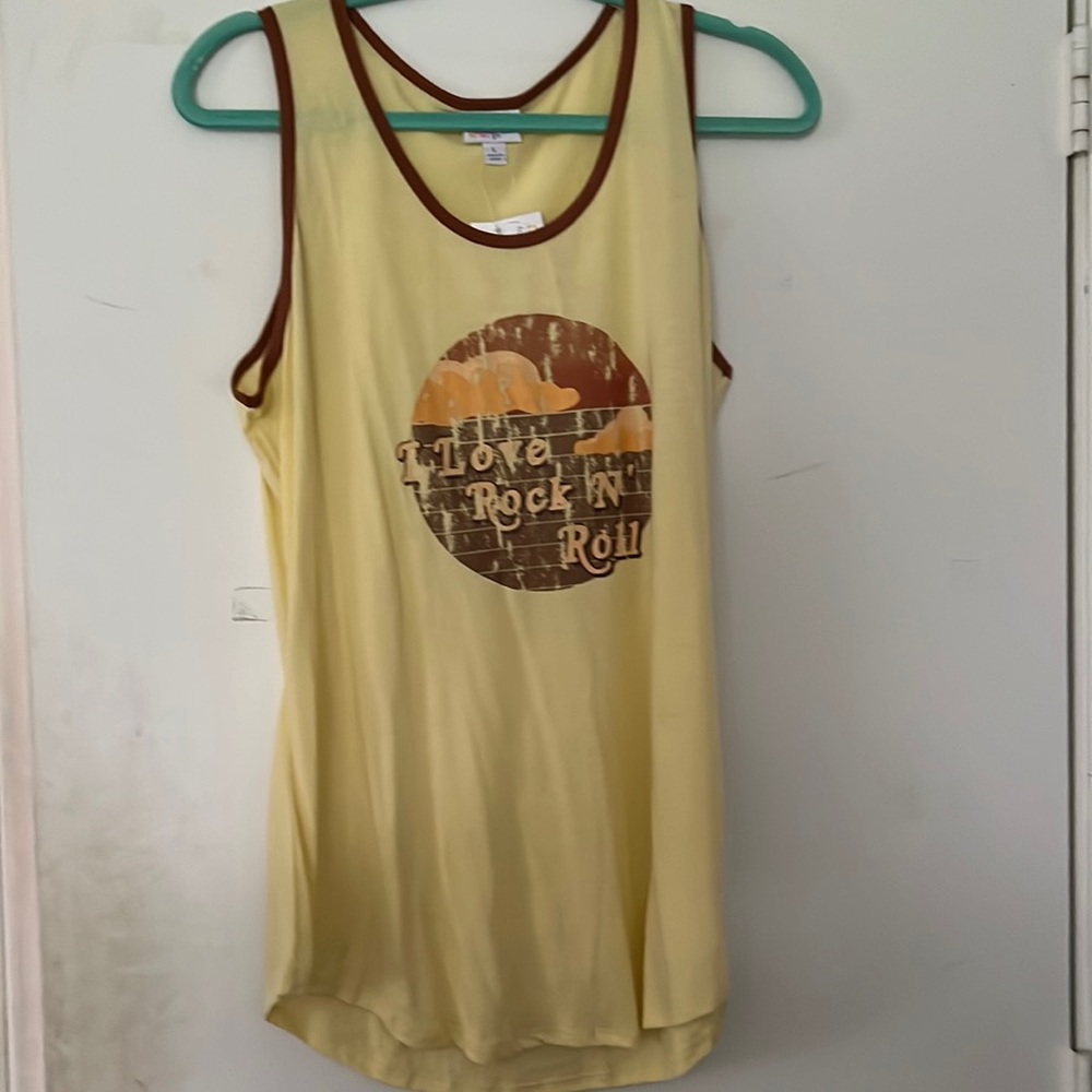 LuLaRoe Rock and Roll Tank Top large